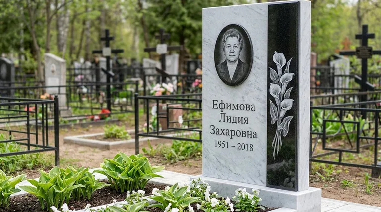 Памятник с гравировкой калл — выполненная работа «Ефимова» в Томске