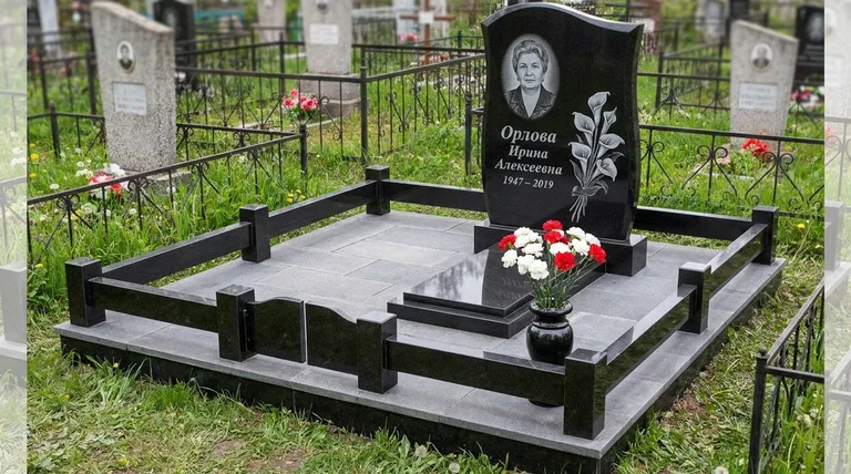 Памятник с гравировкой калл — выполненная работа «Орлова» в Томске