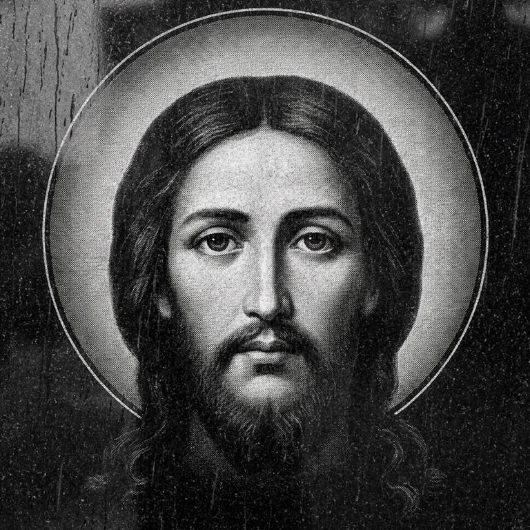Эскиз иконы: «Моление о чаше» (полутон) — сюжетная композиция, гравировка на памятник в Томске