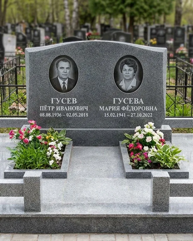 Памятник под ключ из белого мрамора в Томске