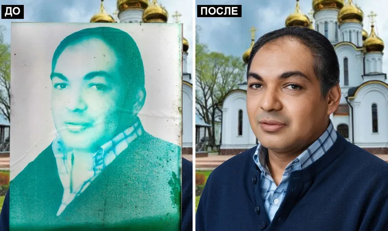 Ретушь фото на памятник — цветокоррекция и колоризация: до и после в Томске