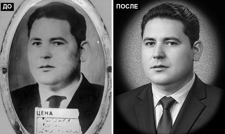 Ретушь фото на памятник — реставрация фотографии: до и после в Томске