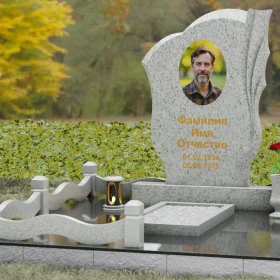 Светский гранитный памятник вертикальный - П147