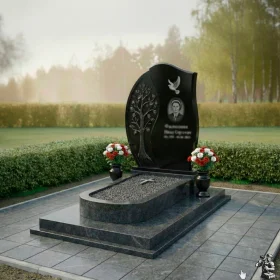 Вертикальный гранитный памятник без креста - ПН227