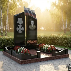 Светский гранитный памятник без креста - ПН405