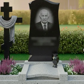 Элитный православный памятник с крестом - ПН416