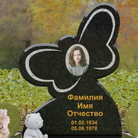 Гранитный вертикальный памятник на одного - П236