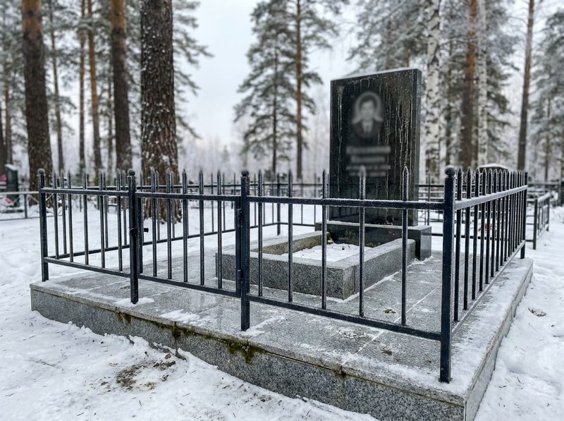 Благоустройство могилы в Томске — пример 4