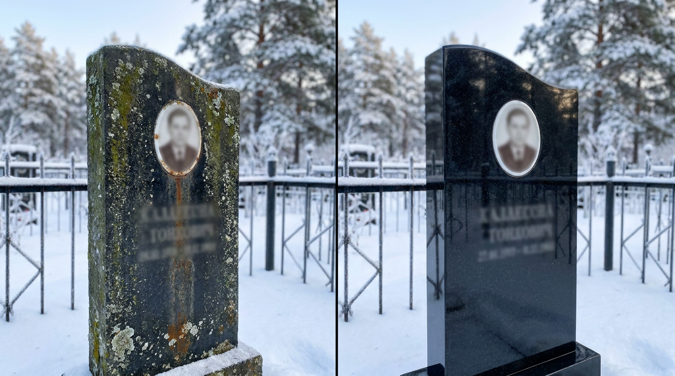 Реставрация памятника в Томске — пример 1