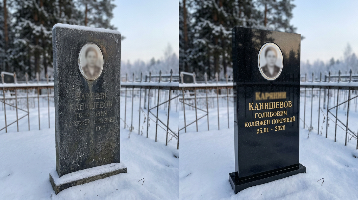 Реставрация памятника в Томске — пример 2