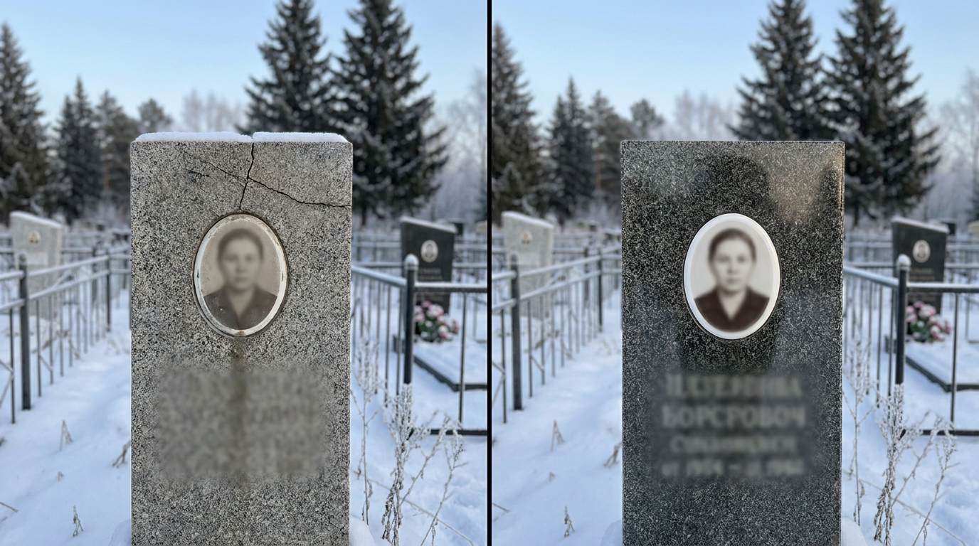 Реставрация памятника в Томске — пример 4