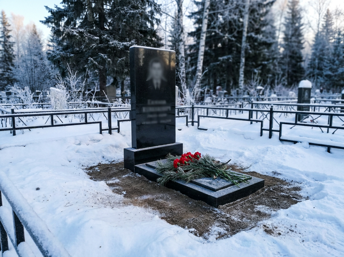 Уборка могилы в Томске — пример 4