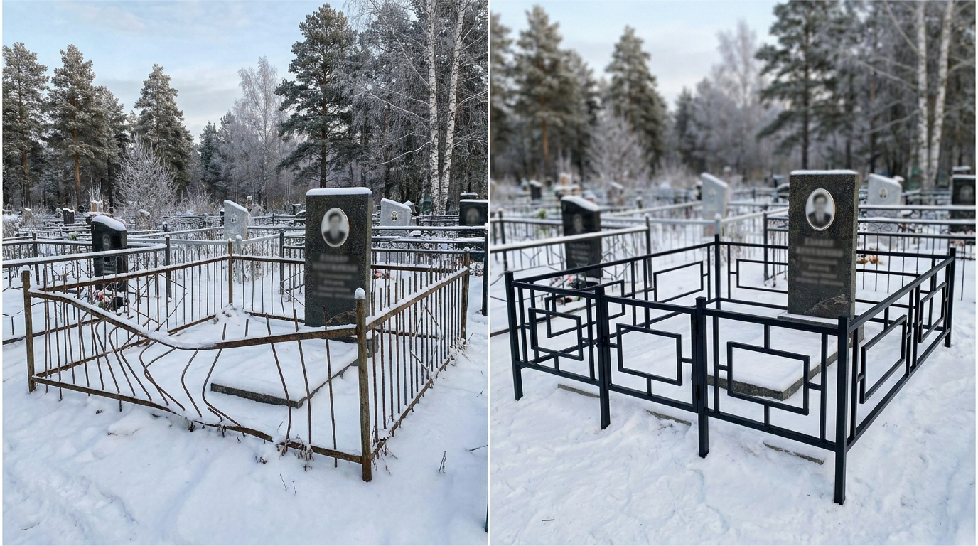 Установка ограды в Томске — пример 1