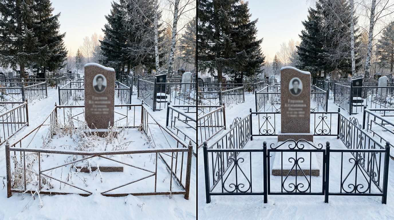 Установка ограды в Томске — пример 2