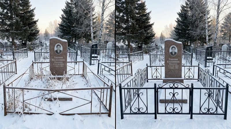 Установка ограды в Томске — пример 2