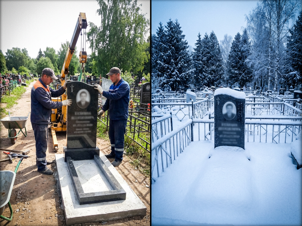 Установка памятника в Томске — пример 3