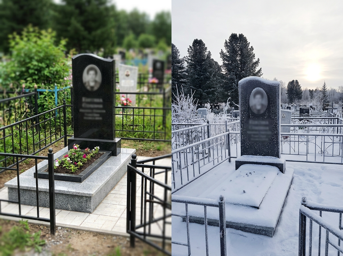 Установка памятника в Томске — пример 4